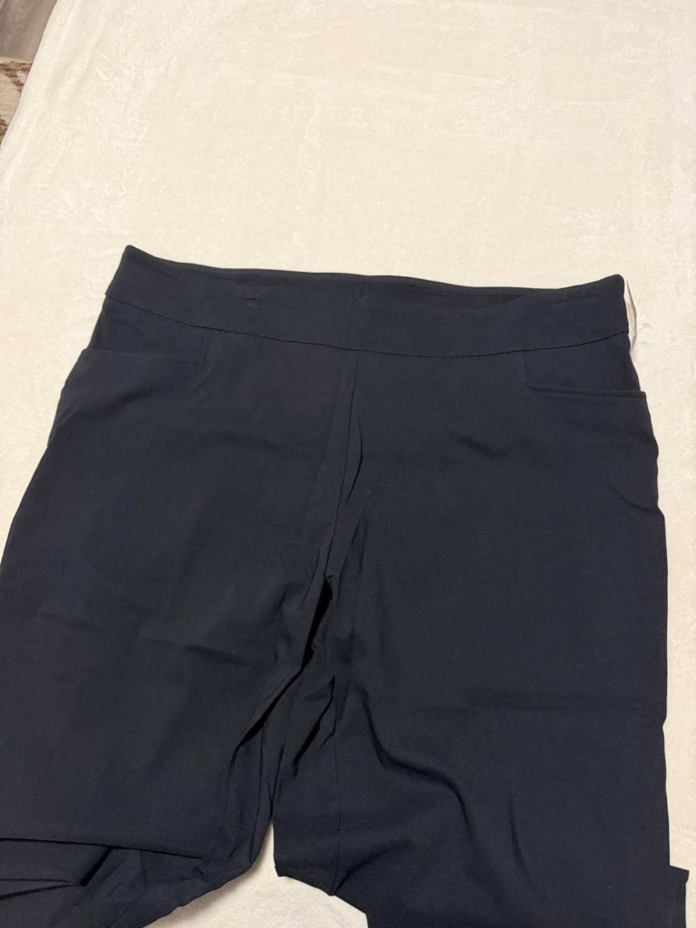 Black Pull On Stretch Work Pants Women Size 2X Comfortable Office Casual